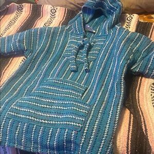 Striped Blue Baja Hoodie